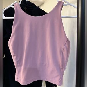 Lululemon High Neck Align Tank Size 8 Pink Taupe